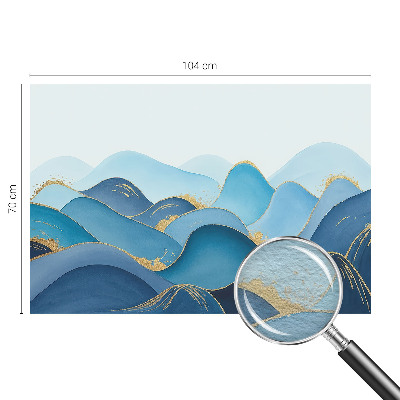 3D fototapet med motiv af et bølgende landskab