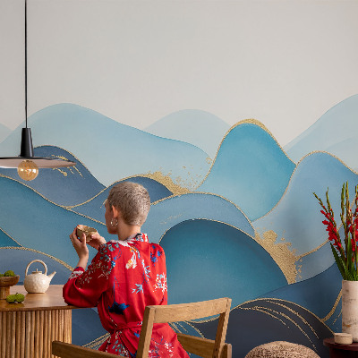 3D fototapet Bølgende landskab