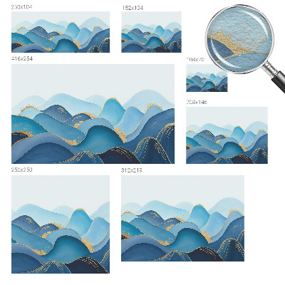 3D fototapet Bølgende landskab