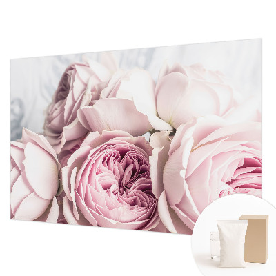 Non-woven fototapet med motiv af lyserøde roser