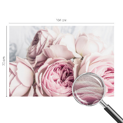 Non-woven fototapet med motiv af lyserøde roser