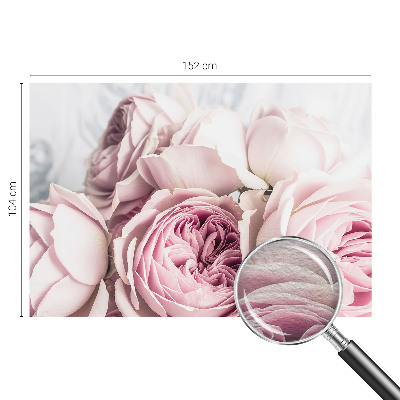 Non-woven fototapet med motiv af lyserøde roser