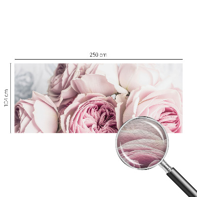Non-woven fototapet med motiv af lyserøde roser