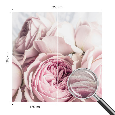 Non-woven fototapet med motiv af lyserøde roser
