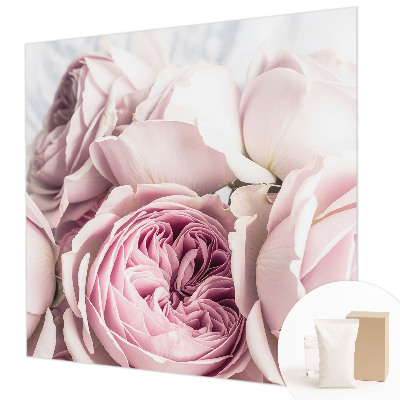 Non-woven fototapet med motiv af lyserøde roser