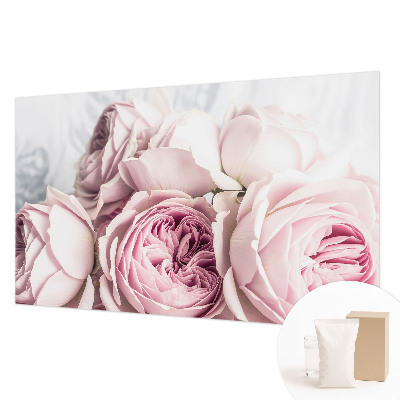 Non-woven fototapet med motiv af lyserøde roser