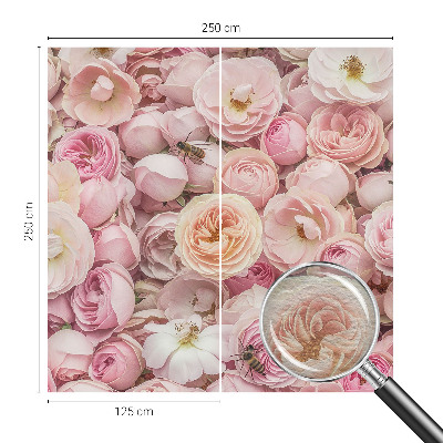 Væg tapet med et smukt blomsterprint