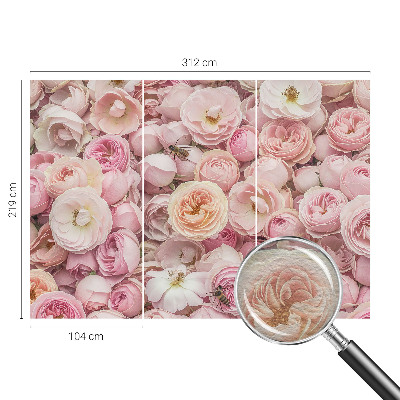 Væg tapet med et smukt blomsterprint