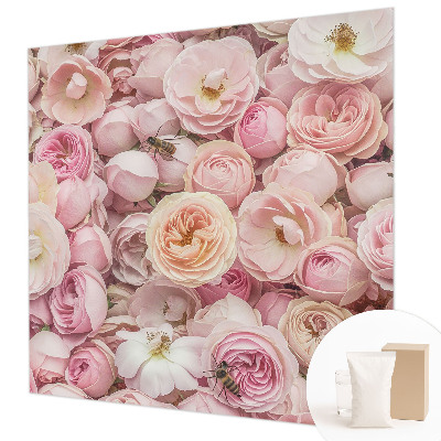 Væg tapet med et smukt blomsterprint