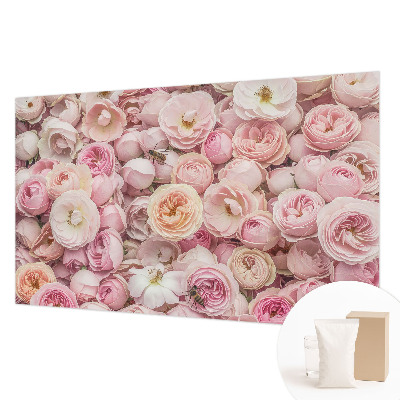 Væg tapet med et smukt blomsterprint
