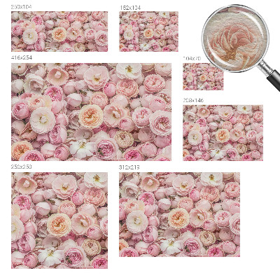 Væg tapet med et smukt blomsterprint