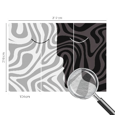 Fototapet soveværelse Abstrakte ansigter