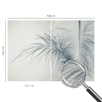 Modern fototapet med delikate fjer