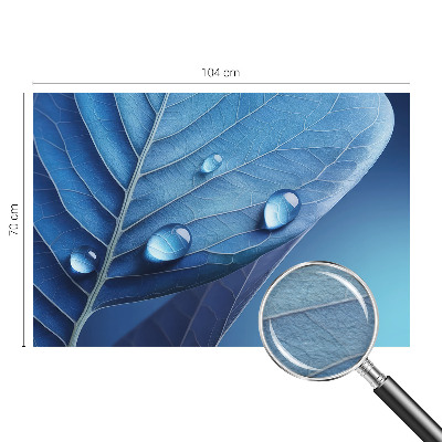 Stor fototapet Blå blad