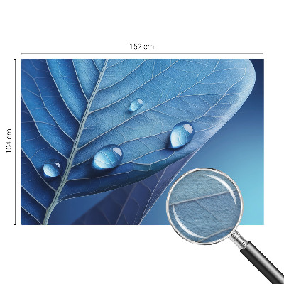 Stor fototapet Blå blad