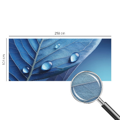 Stor fototapet Blå blad