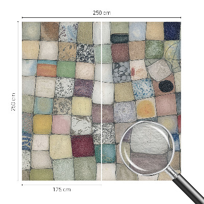 Fototapet med et farverigt mosaikmønster