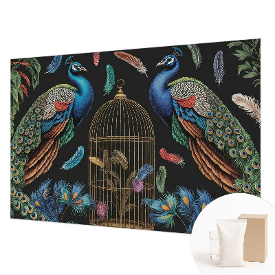 Fototapet soveværelse Eksotiske påfugle