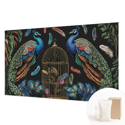 Fototapet soveværelse Eksotiske påfugle