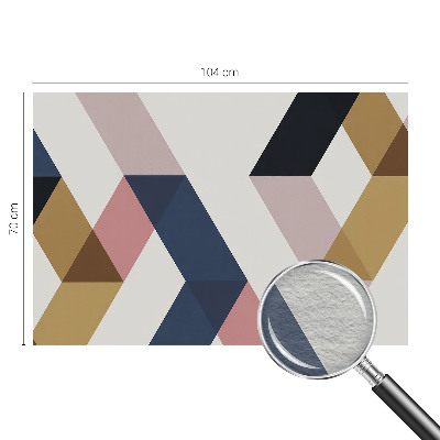 Fototapet stue Farverige romber