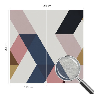 Fototapet stue Farverige romber