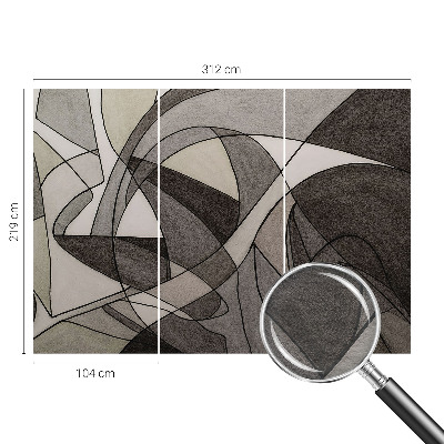 Fototapet børneværelse med geometrisk abstraktion som motiv