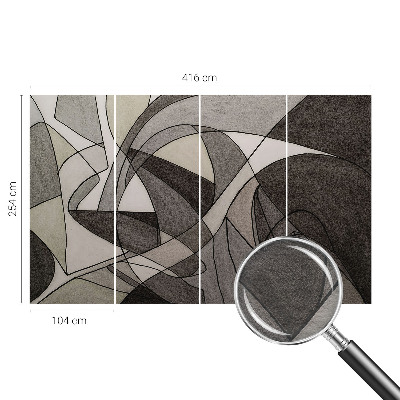 Fototapet børneværelse med geometrisk abstraktion som motiv