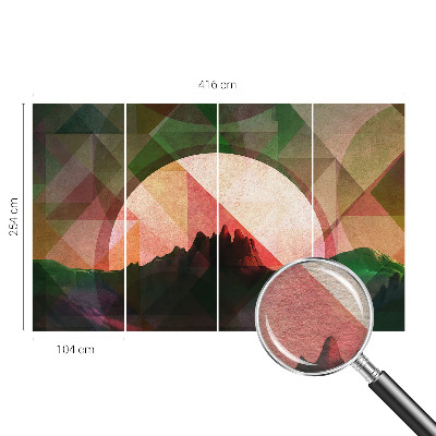 Fotovæg soveværelse Maleriske bakker