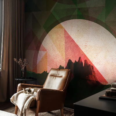 Fotovæg soveværelse Maleriske bakker