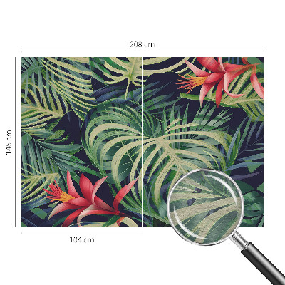Fototapet efter mål med motiv af eksotiske planter