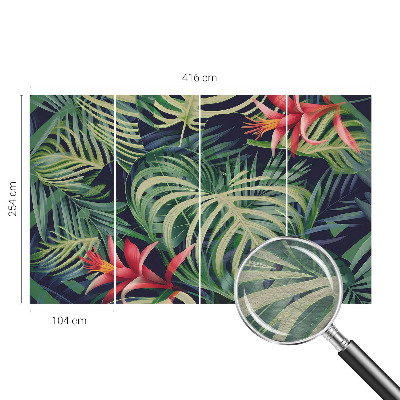 Fototapet efter mål med motiv af eksotiske planter