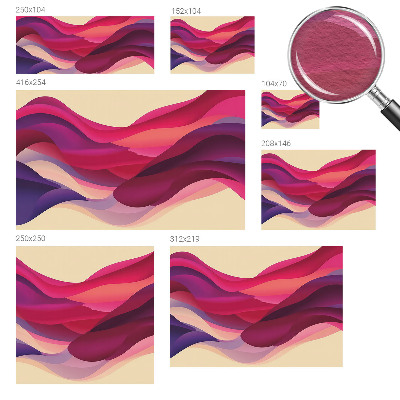 Fotovæg stue Flydende bølger