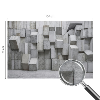 3D fototapet Betonblokke