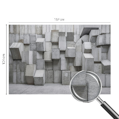3D fototapet Betonblokke