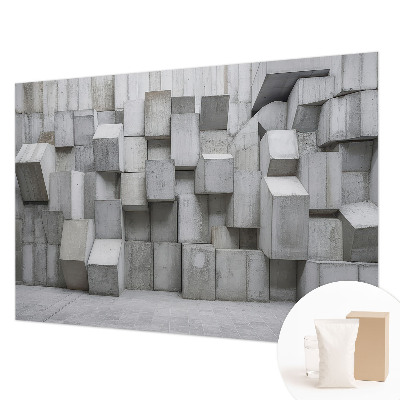 3D fototapet Betonblokke