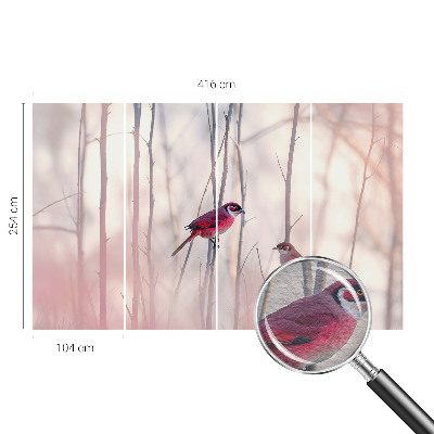 Høj kvalitet fototapet Fuglepar