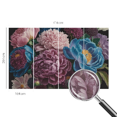 Non-woven fototapet Farverige blomster