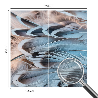 Modern fototapet med blå fjer