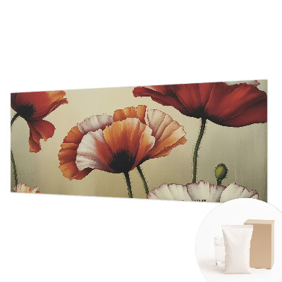 Stor fototapet med motiv af glade valmuer