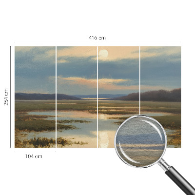 Non-woven fototapet med et atmosfærisk landskabsmotiv