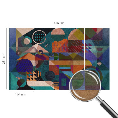 Væg tapet med geometrisk kunst