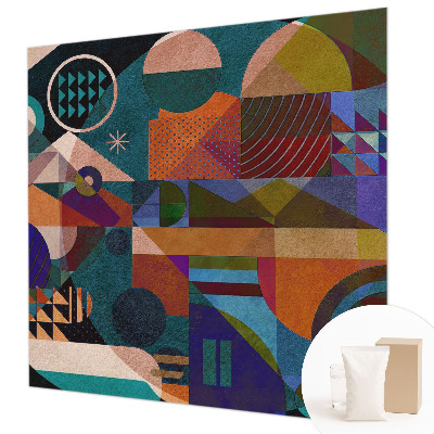 Væg tapet med geometrisk kunst
