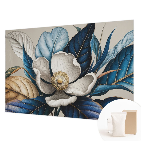 Fototapet soveværelse med elegant blomsterflor