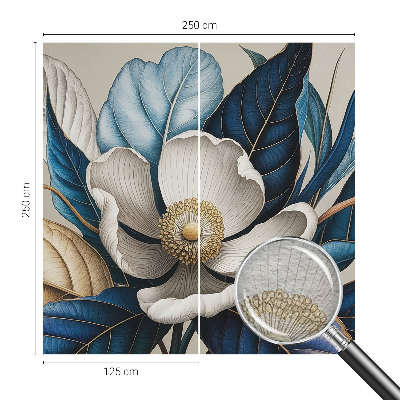 Fototapet soveværelse med elegant blomsterflor