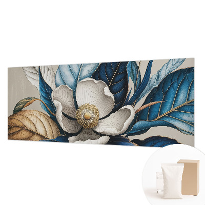 Fototapet soveværelse med elegant blomsterflor