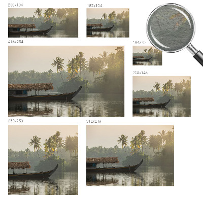 Væg tapet med tropisk oase-design