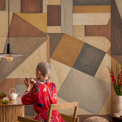 Fototapet på mål med geometrisk abstraktion
