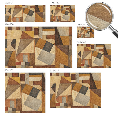 Fototapet på mål med geometrisk abstraktion