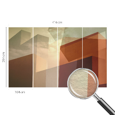 Høj kvalitet fototapet Abstrakte former