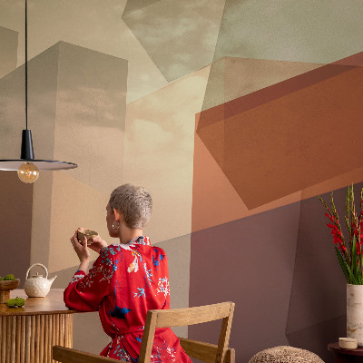 Høj kvalitet fototapet Abstrakte former